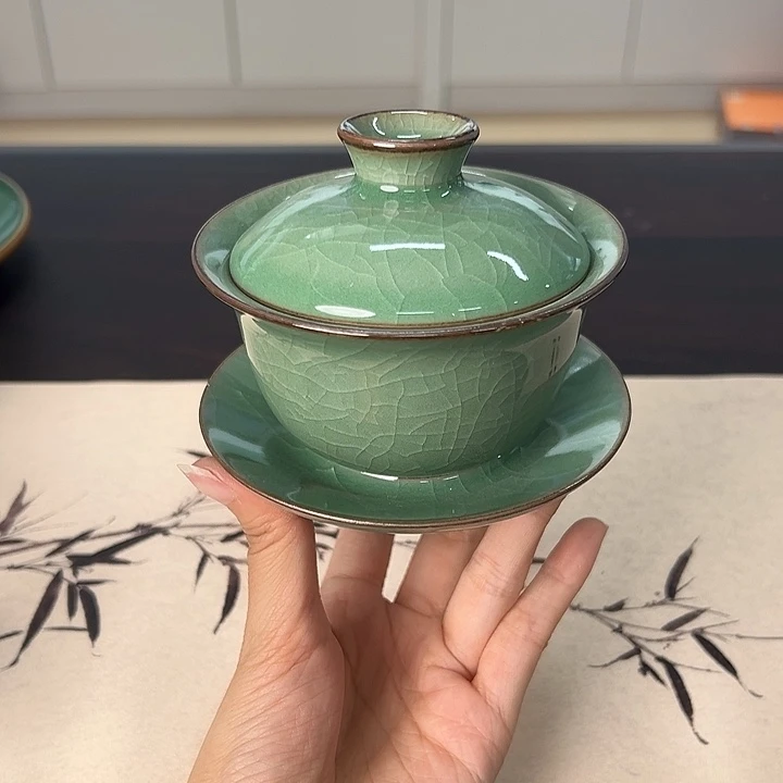 龙泉云间青瓷小米茶器