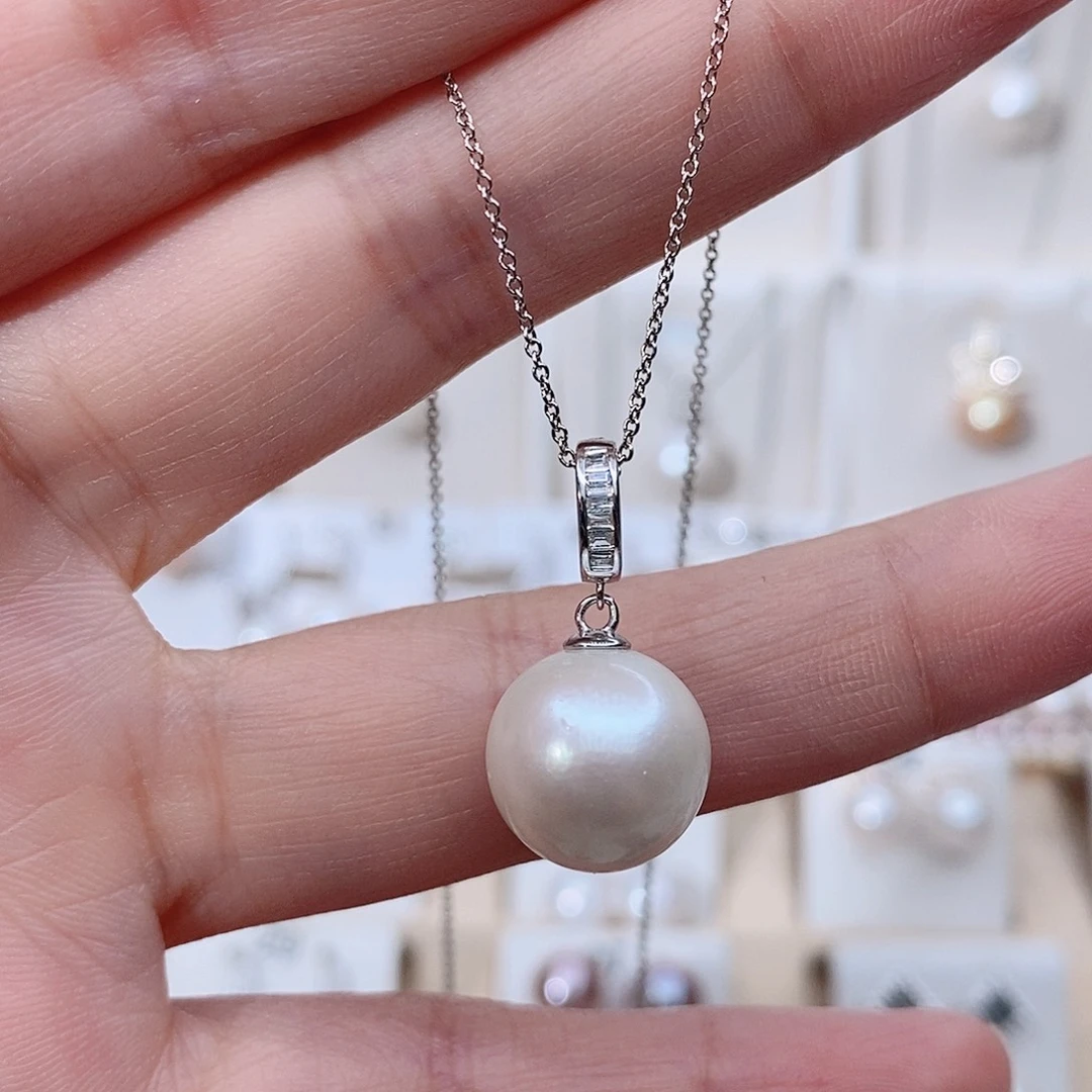颈饰银S925镶嵌淡水珍珠