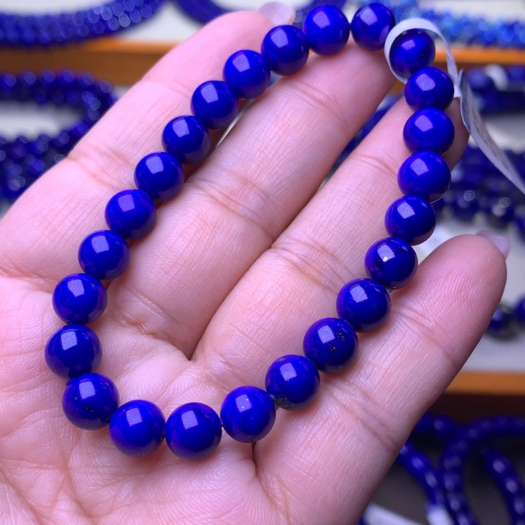 青金石未镶嵌手串7.5m