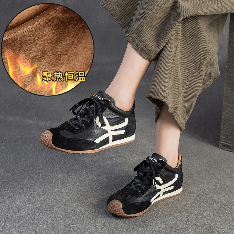 【9315-1J】冬季新款复古加绒保暖轻便时尚舒适运动女式德训棉鞋