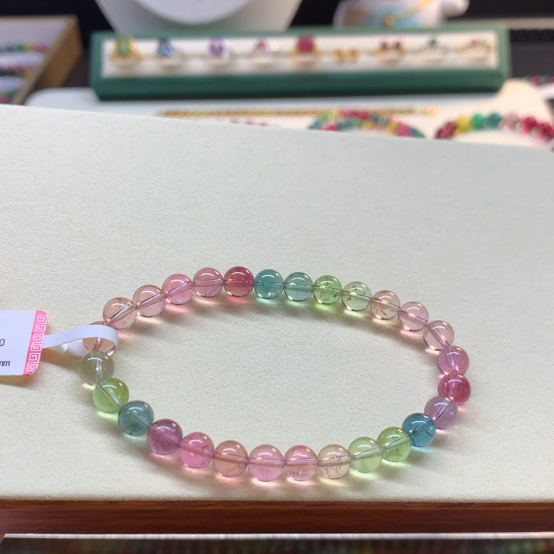 【闪购商品】碧玺手串未镶嵌马卡龙6.6mm