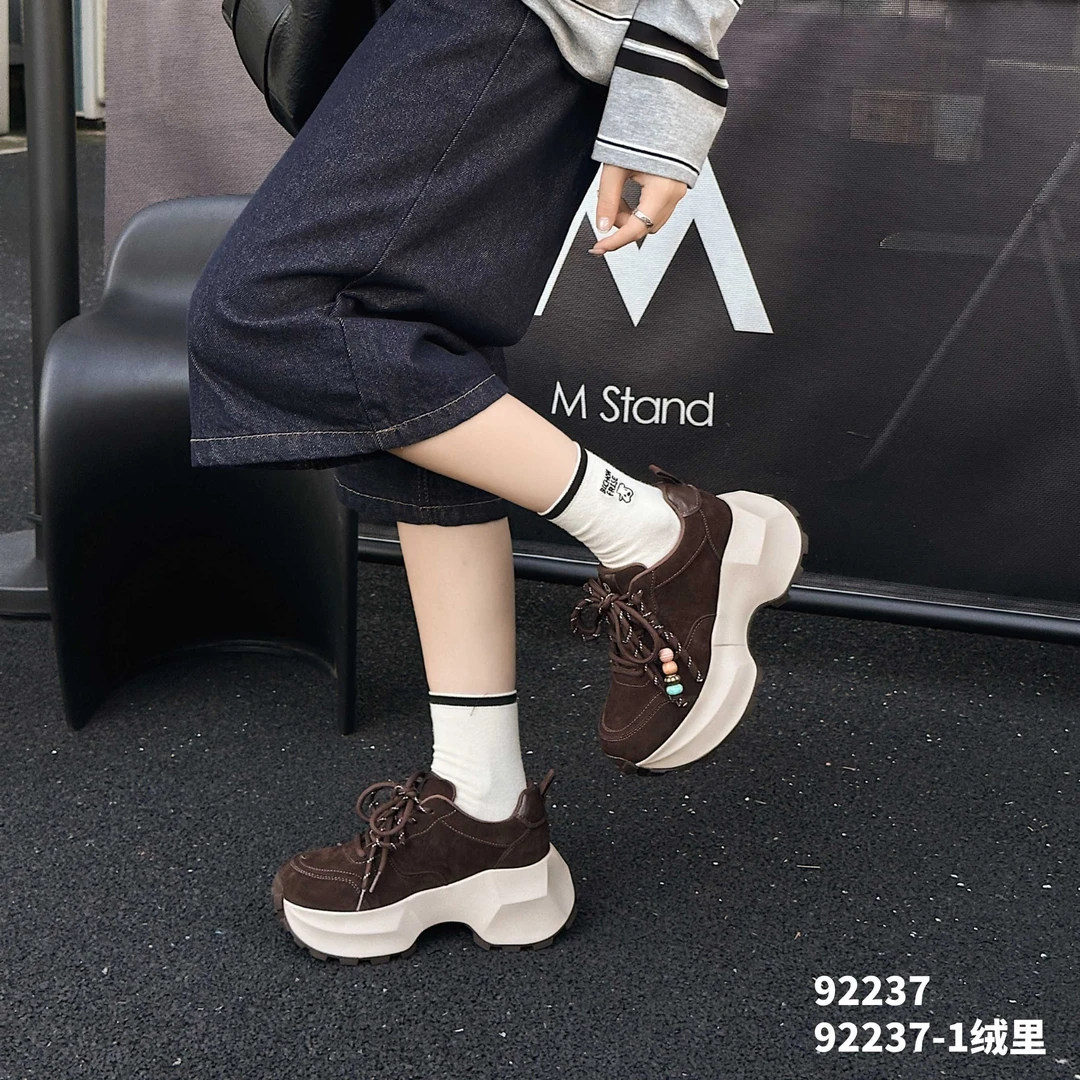 串珠厚底时尚老爹鞋92237（66架1）