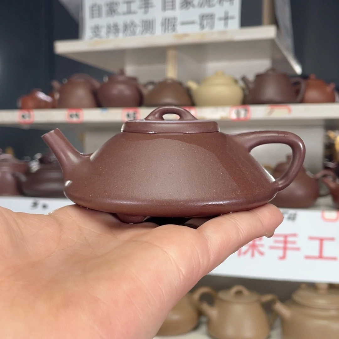 紫砂茶壶紫泥全手工150毫升
