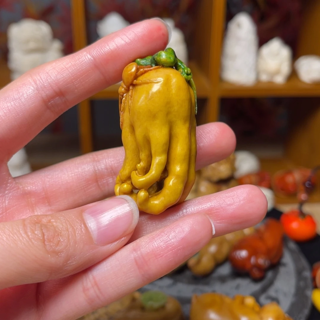 鹿骨吊坠韩*子精工制作佛手柑