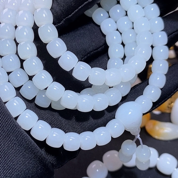 和田玉套链未镶嵌天*雪