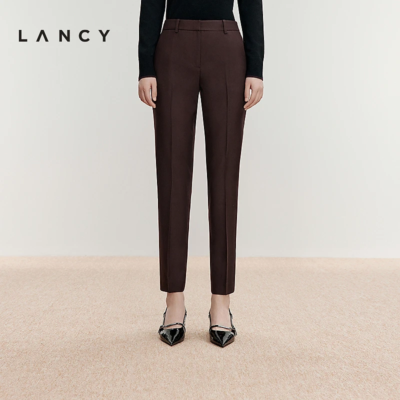 LANCY/朗姿季新款小脚九分西装裤女通勤百搭裤子显瘦气质