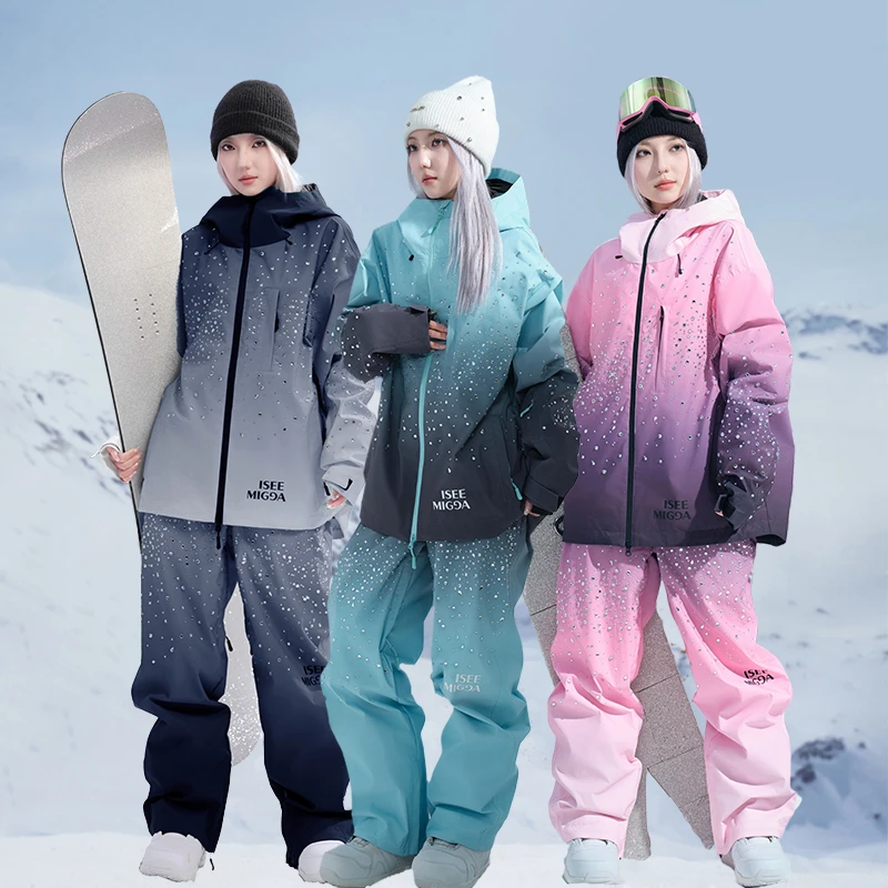 ISEEMIGGA【海蓝之谜系列】25年新款套装3L防风防水滑雪服