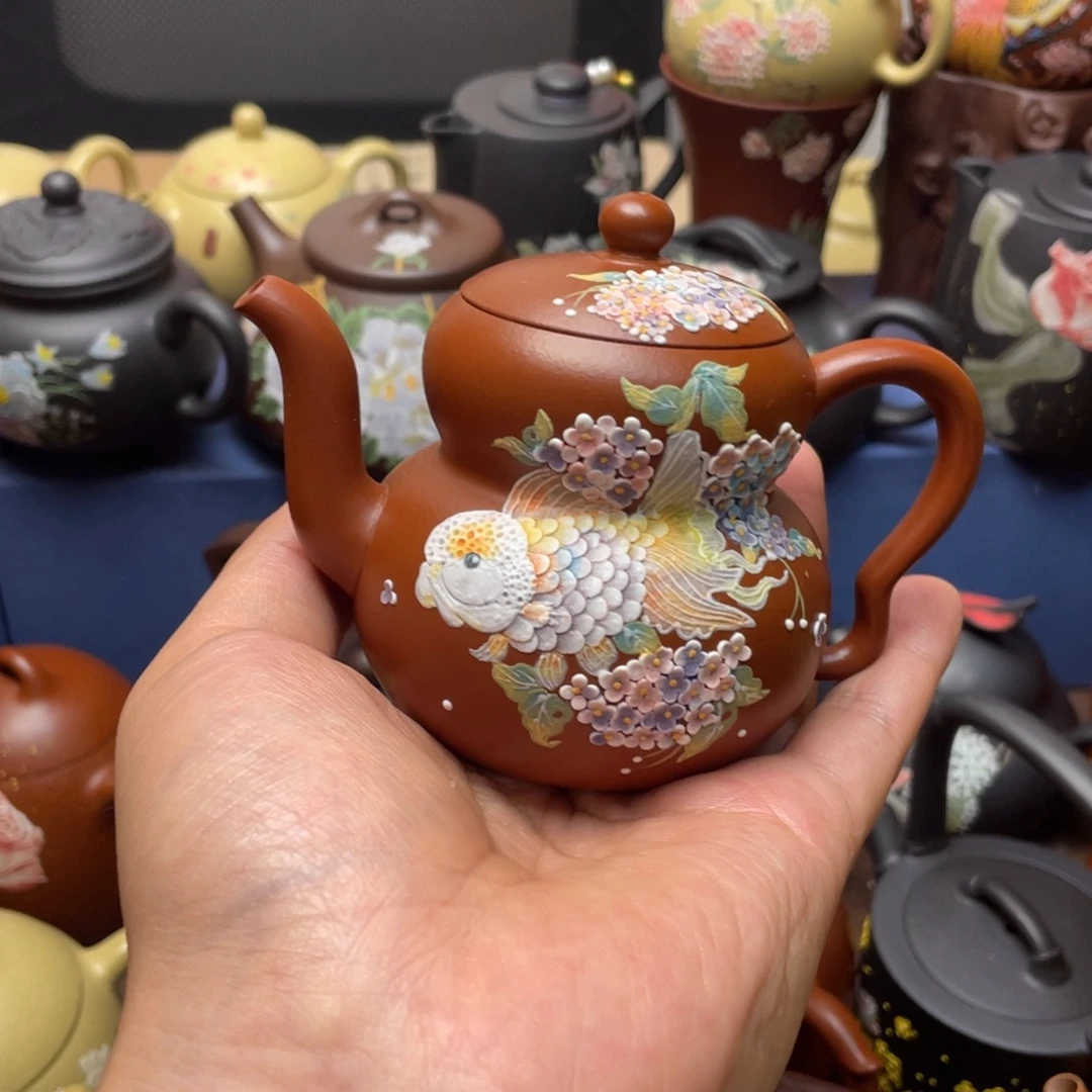 浅***冬紫泥茶杯紫砂茶壶160cc