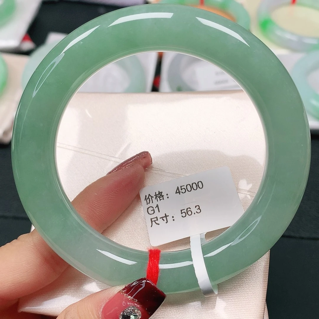 翡翠手镯（圆镯）未镶嵌天然翡翠手镯56
