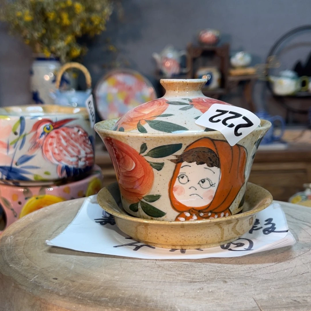 杯素浅陶瓷手工手绘