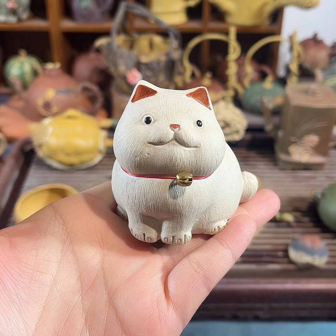 紫砂茶壶可爱猫咪