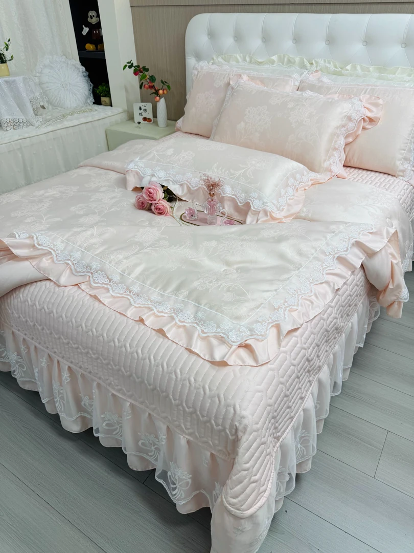 【夏凉被+床盖+枕套*2】夏季床盖冰丝凉感夏凉被四件套可机洗空调被