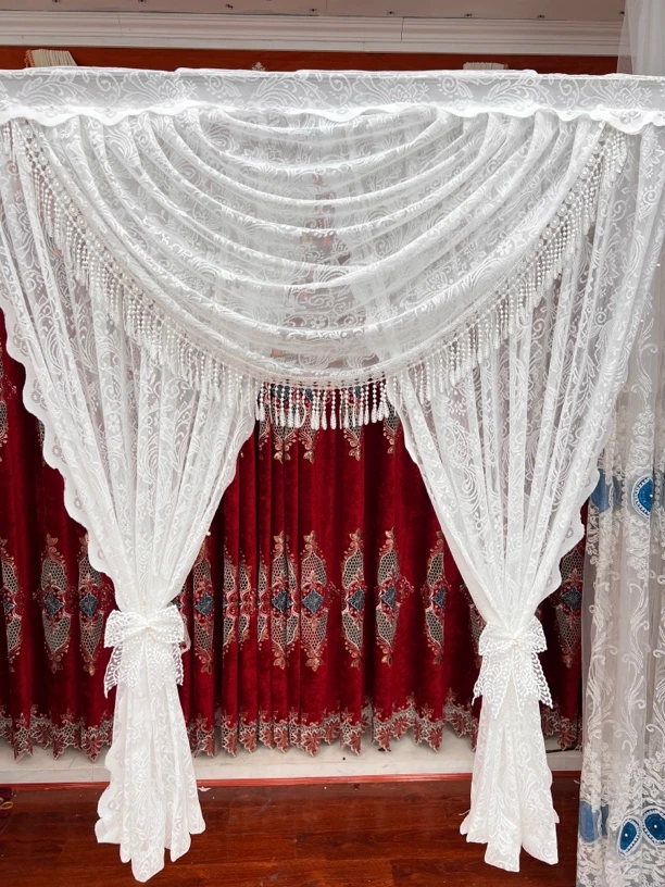 梦想窗帘-【新款法式风格厨房波浪窗帘】