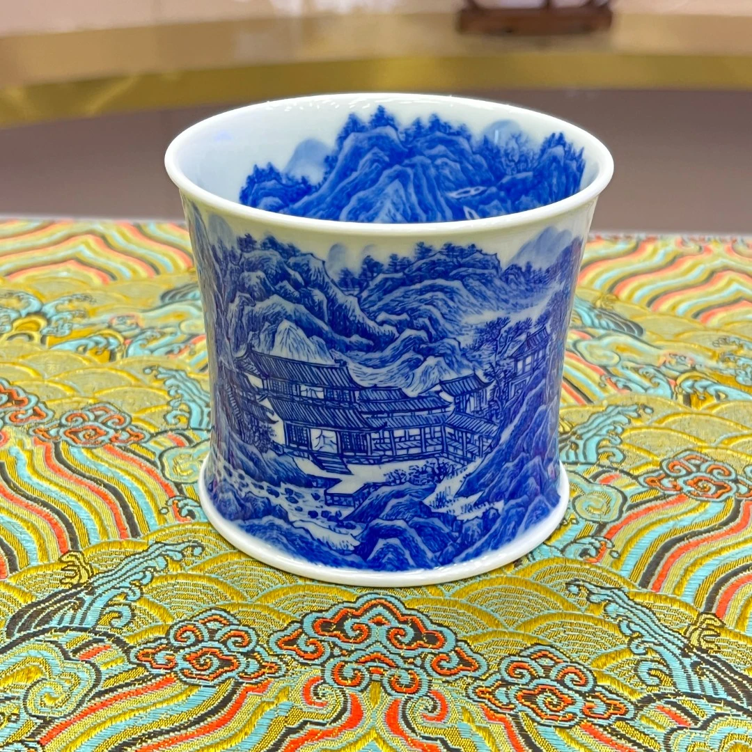 【南昌广电优选】良朋 戒尺画重工山水竹筒杯