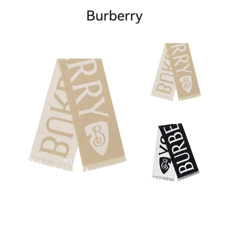 未使用 BURBERRY/博柏利 男士女士细穗流苏围巾168x33cm 81095621