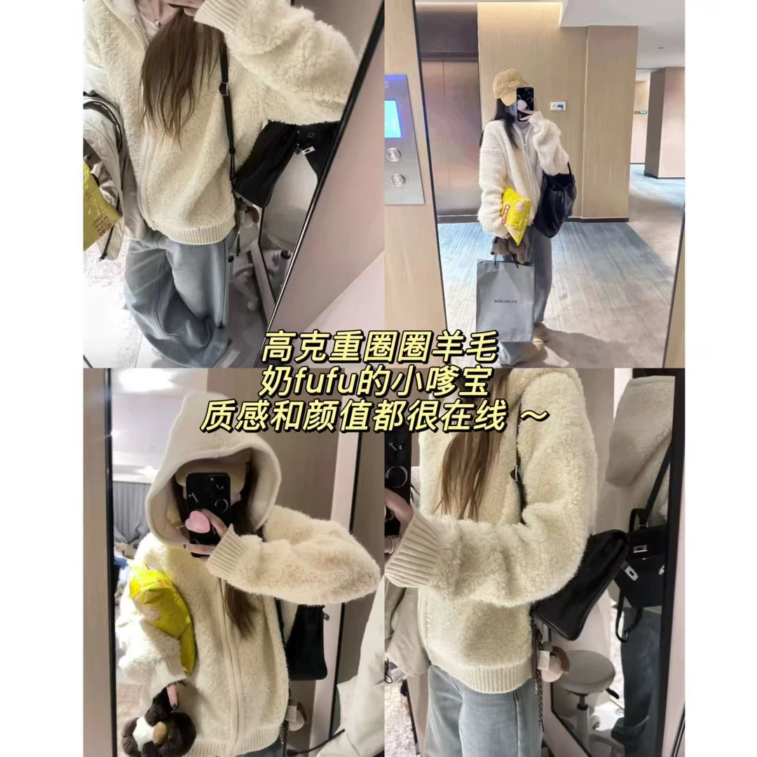 徐秋阳   圈圈羊毛开衫  冬季新款百搭时尚休闲显瘦毛衣YM553