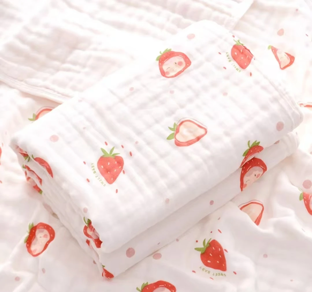 110*110cm微瑕皱布纯棉盖毯