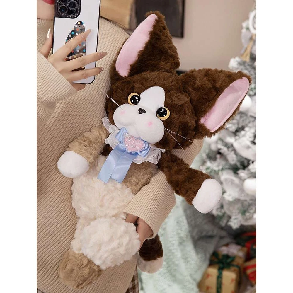 跑跑德文卷毛猫玩偶猫咪公仔孩女生睡觉抱枕娃娃毛绒玩具生日礼物