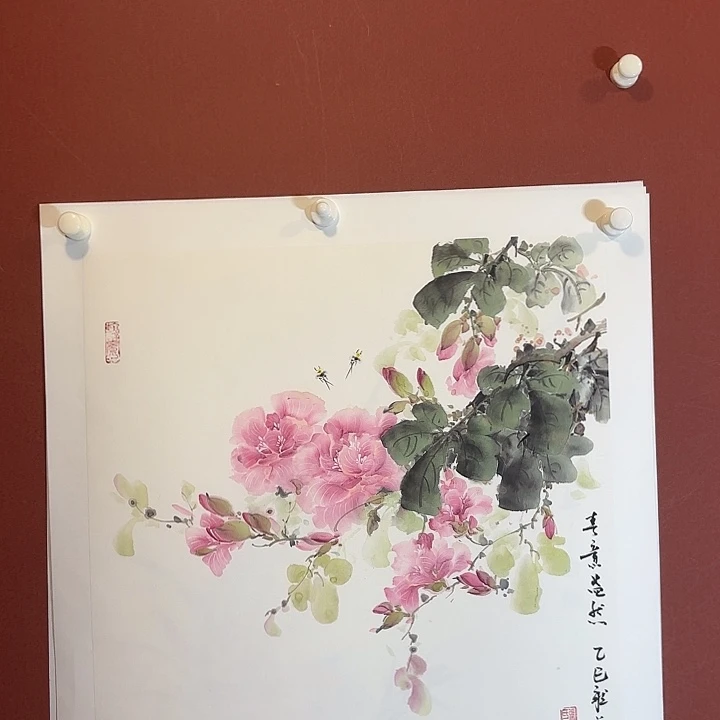 国画听兰老师花鸟
