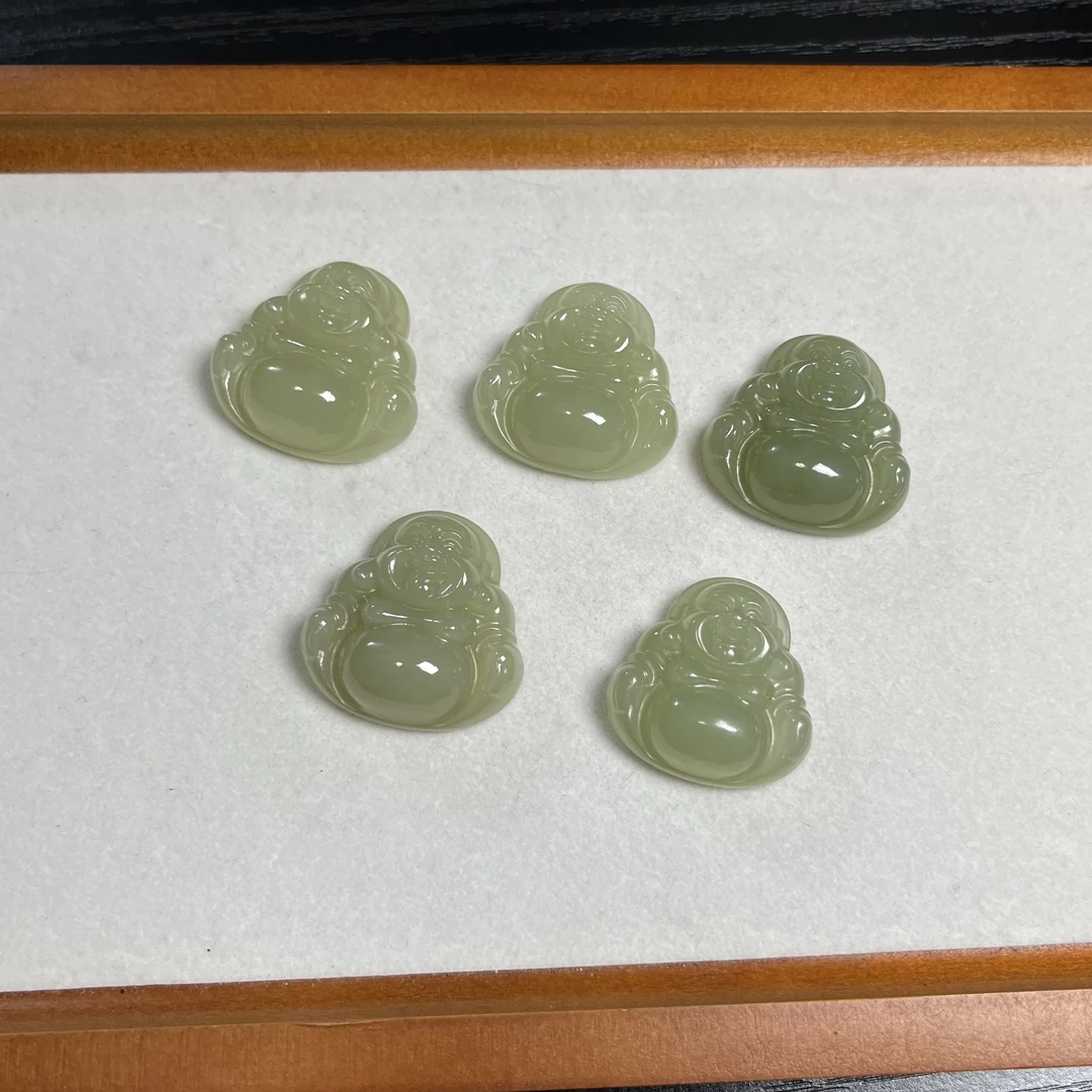 和田玉高品质晴水佛公约卡30mm 厚11mm【多样性发其一】（赠绑绳）