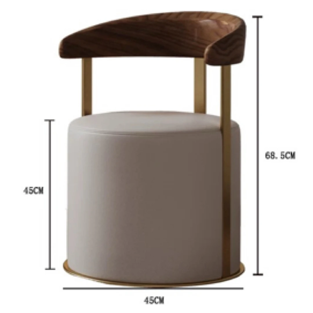 意式轻奢胡桃木扶手茶椅高档设计师餐椅家用书桌椅简约现代茶台椅