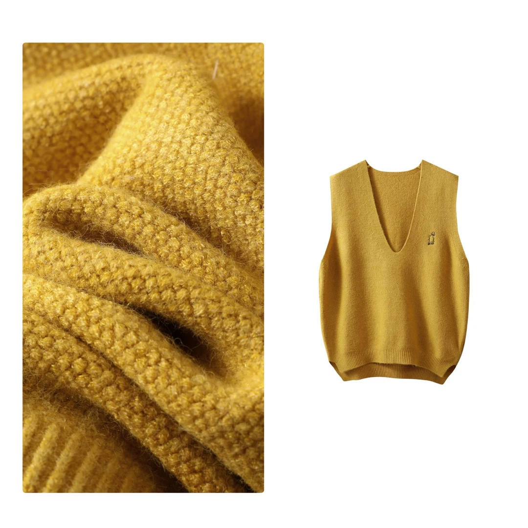 现货！门店17&9！精致小刺绣~叠穿百搭女式针织马甲 H00593