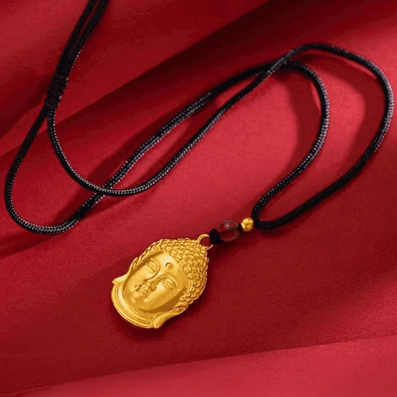 【直播专属】足 金金珠玛瑙时尚佛头吊坠（证书+礼盒）