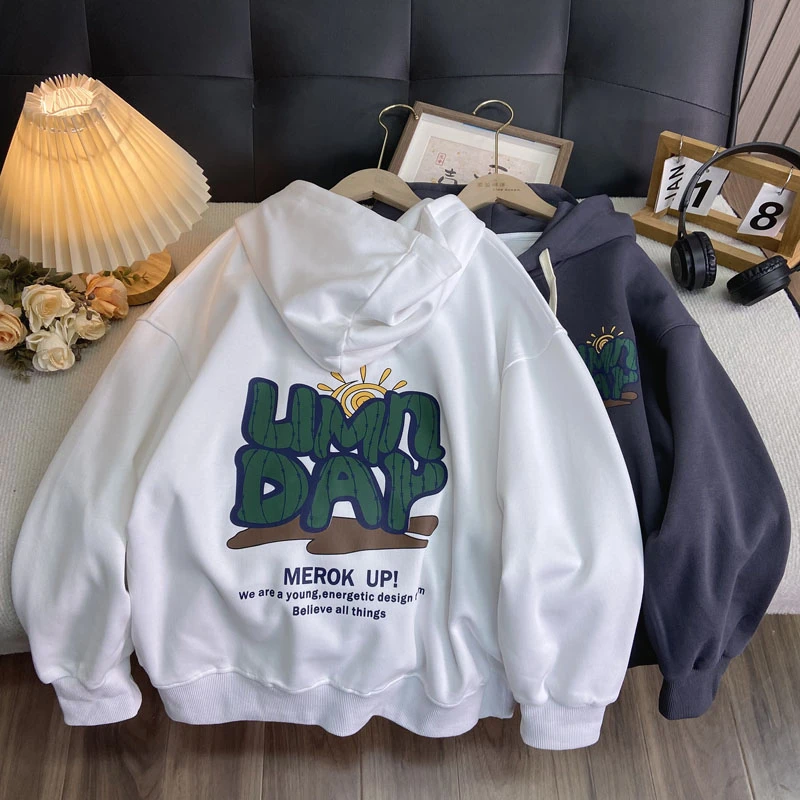 佑妈家童装 儿童春秋季新款卫衣大童卡通棉布甩帽上衣男女童