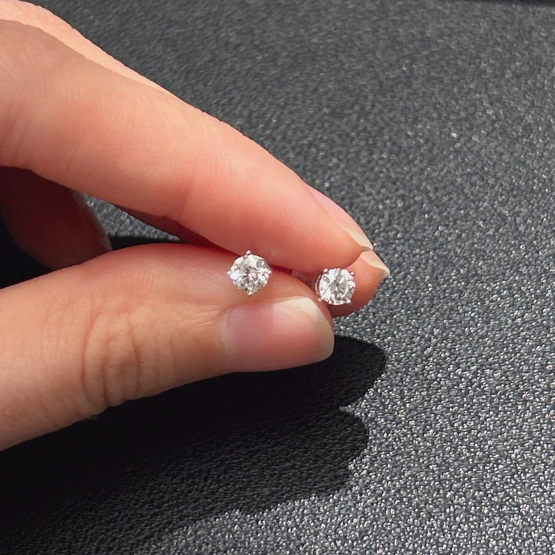 孤品 18K白 钻石耳饰 244793