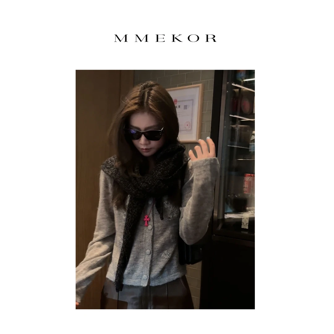 MMEKOR“贵妇手记”针织衫  2025新款秋款千金马德琳上衣 30051