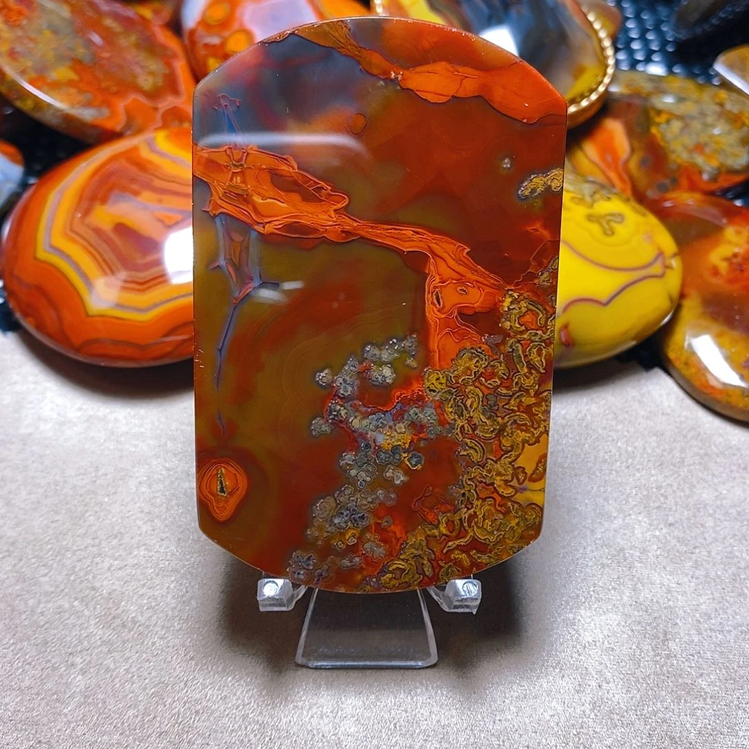 玛瑙/玉髓颈饰未镶嵌木*每