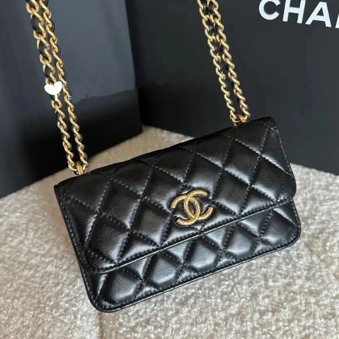 99新 Chanel/香奈儿 7姐专场/23C雕花双C扣mini woc链条包