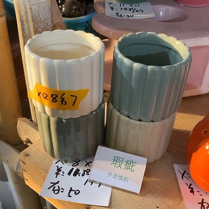 紫砂花盆多肉植物盆瑕疵有孔