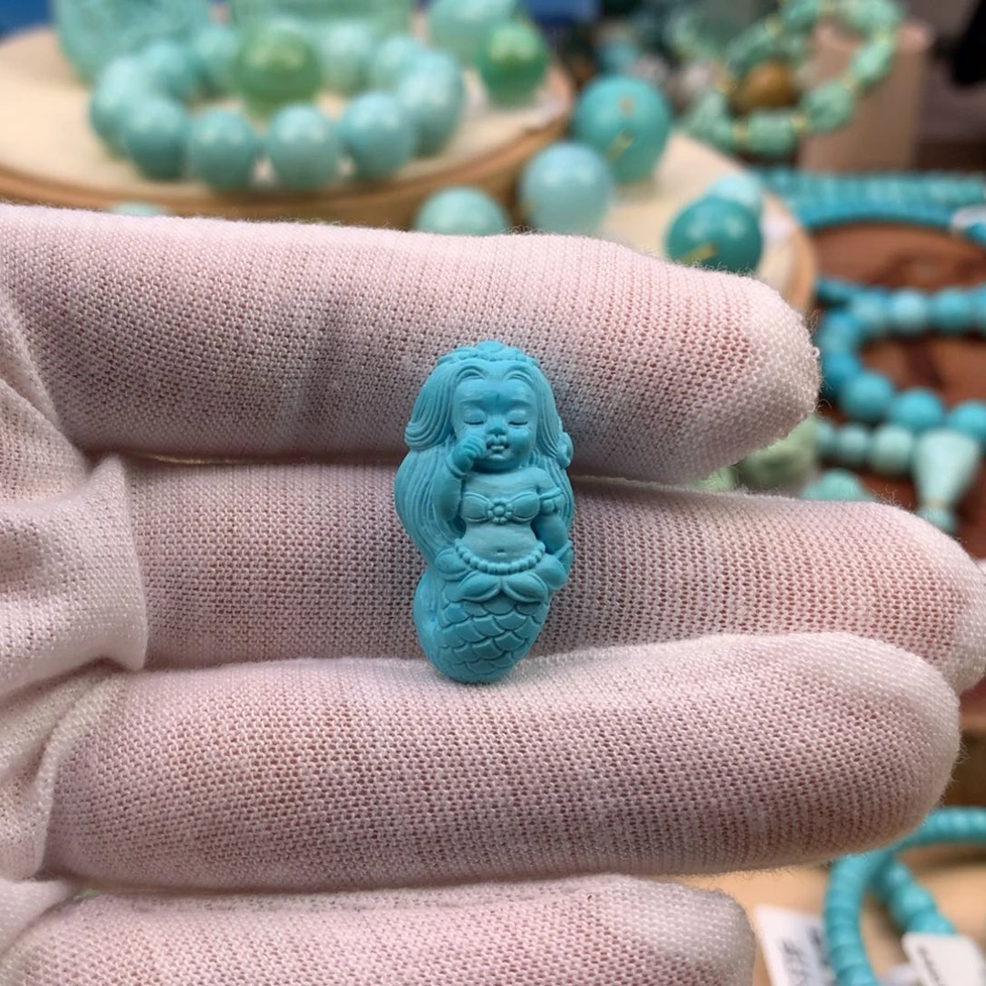 绿松石未镶嵌珠宝奇石14.1mm