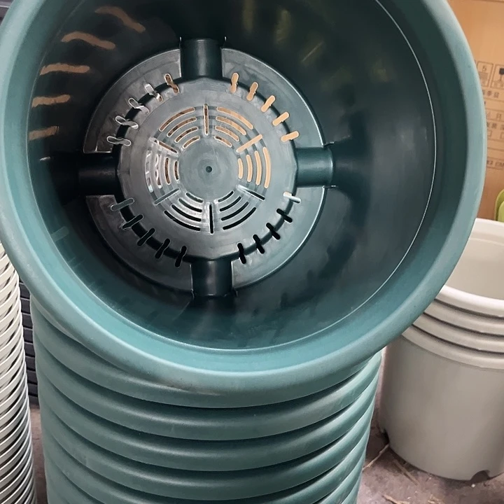 塑料大*四季盆6号发3个军绿色