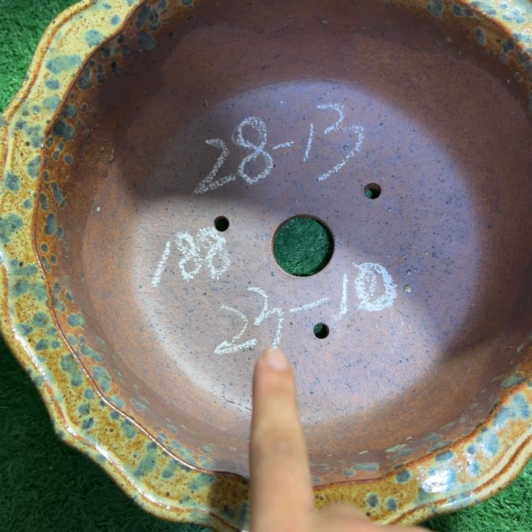 马***李紫砂花盆紫砂花盆