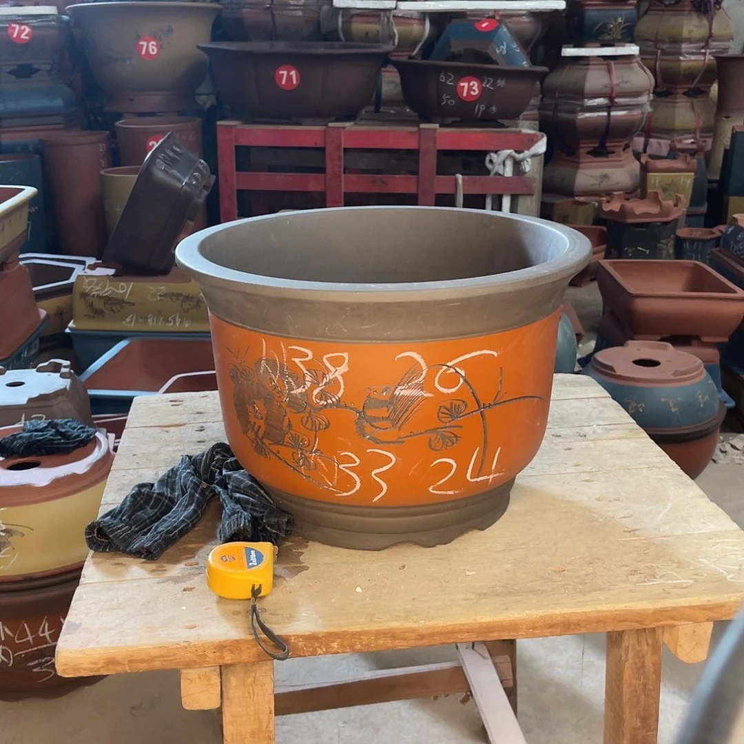 紫砂花盆大金钟盆一个