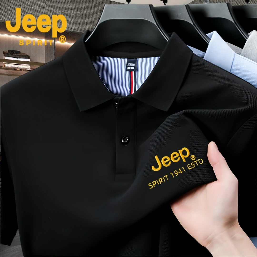 JEEPSPIRIT新款痞帅档次新品爆款流行运动短袖轻奢刺绣polo衫男装
