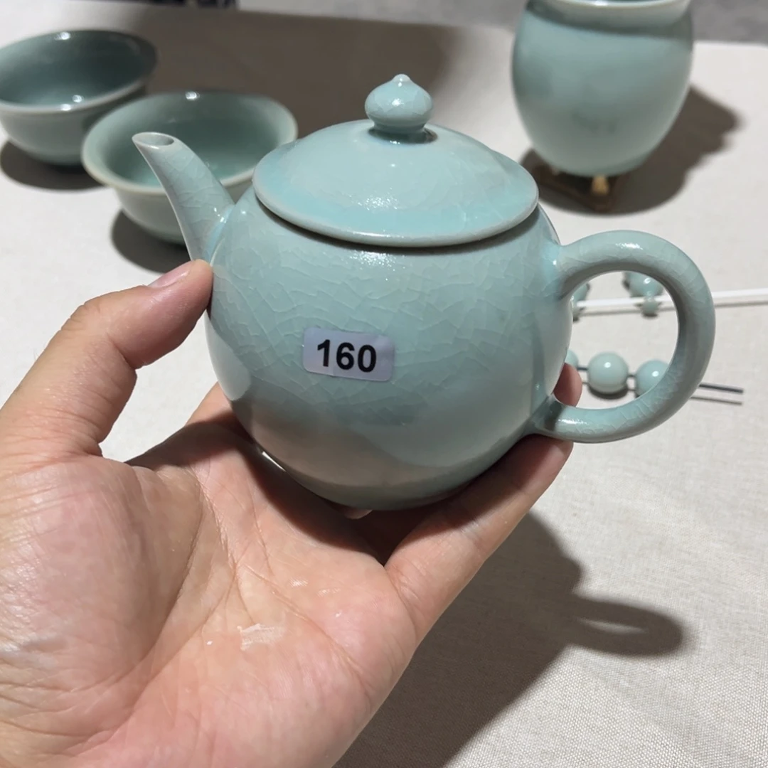 【闪购商品】s****y微瑕官帽壶汝瓷天青