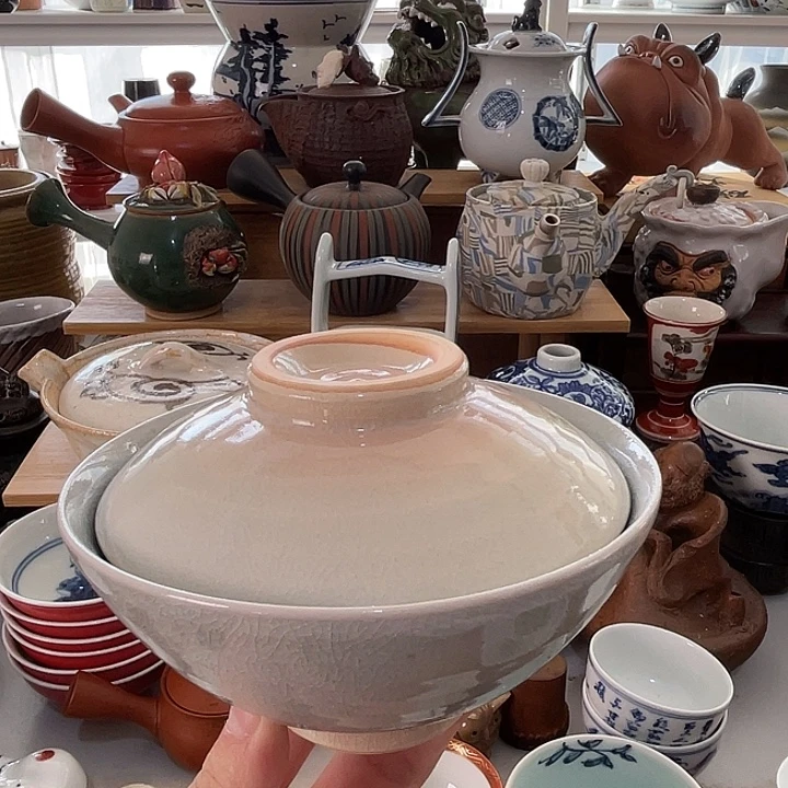 瓷片萩烧大盖碗不错的