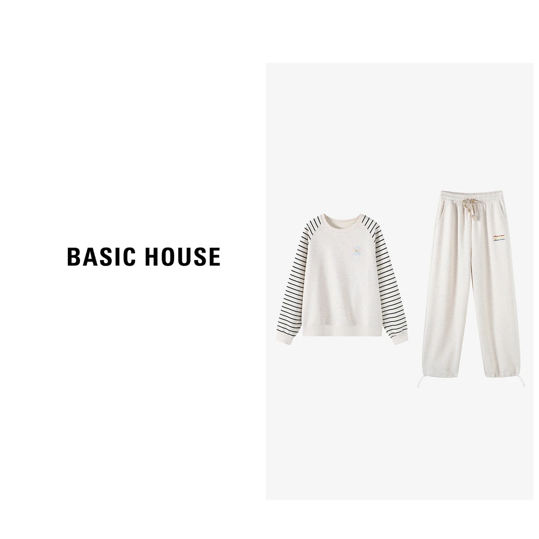Basic House/百家好新款显瘦气质显瘦两件套装-B0624E5R7