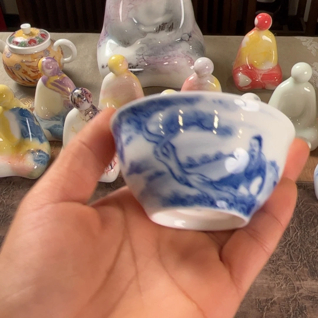 青花人物单杯…………