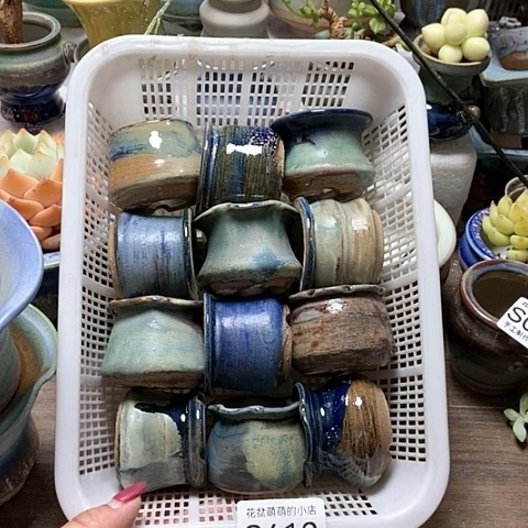 紫砂花盆613微瑕品口径3到4左右