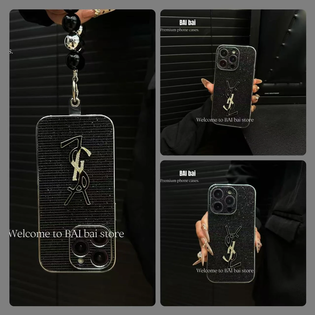 适用于苹果/华为/荣耀/红米/oppo潮牌电镀闪片全包防摔手机壳