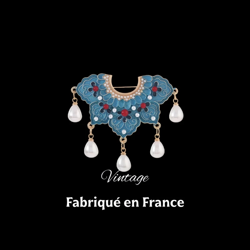 【青鸾遗羽】复古宫廷风胸针e352