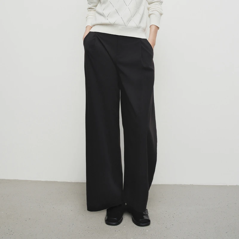 【商场同款】25年春夏播腰头可系带扣拌装饰休闲裤BDS1KD1488