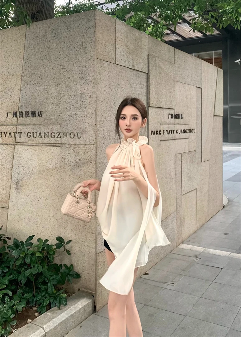 优雅洋气设计感辣妹上衣#22511