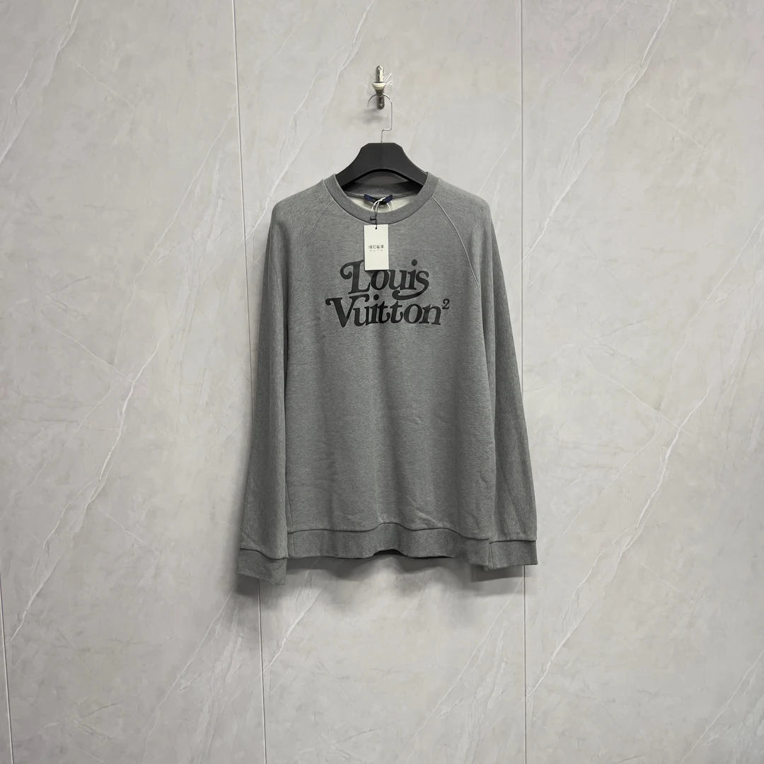 99新 LouisVuitton/路易威登 Nigo前后Logo深灰卫衣/W0362/XXL码