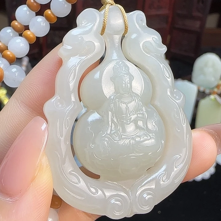 颈饰未镶嵌和田玉定制发货