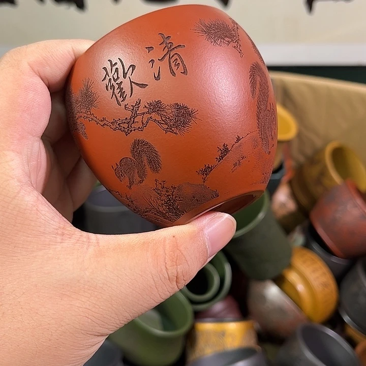 茶杯紫砂全手工紫砂主人杯